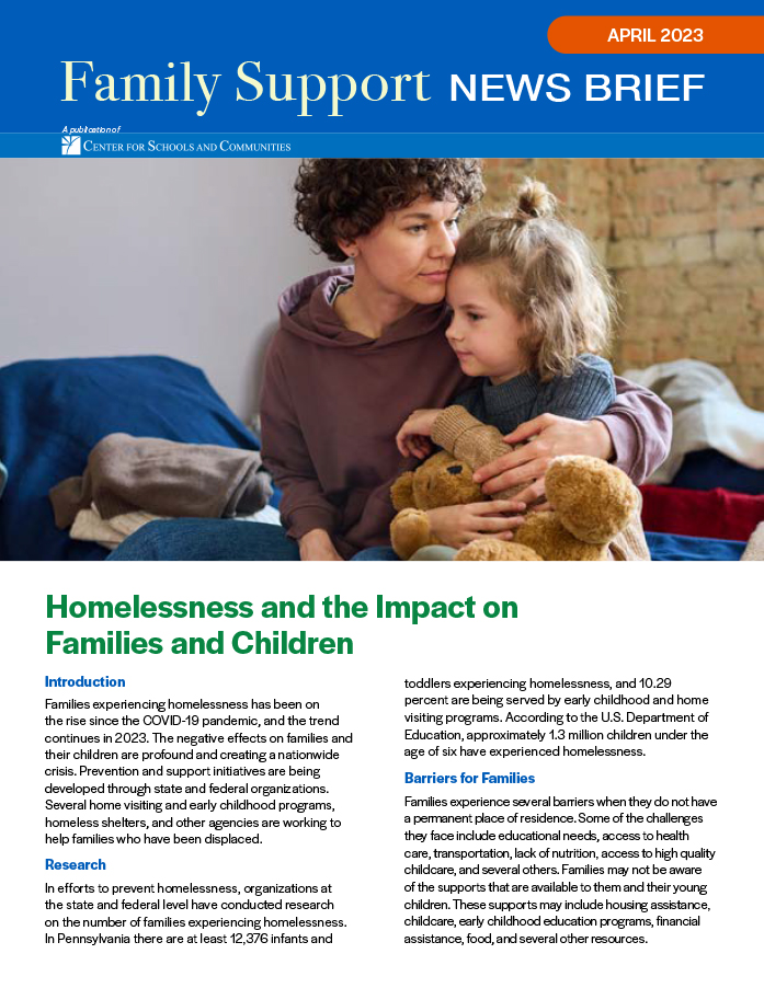 cover for Family Support News Brief April 2023