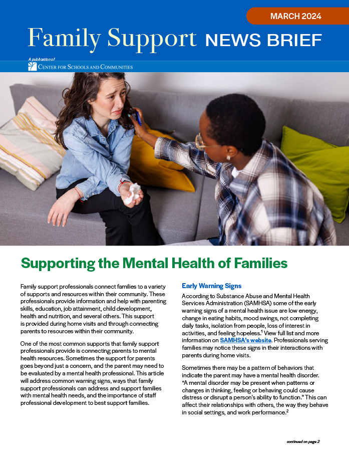 cover of Family Support News Brief March 2024